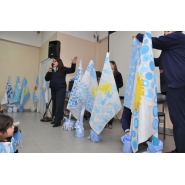 Festejos por el Día de la Bandera con los niños de Jardín